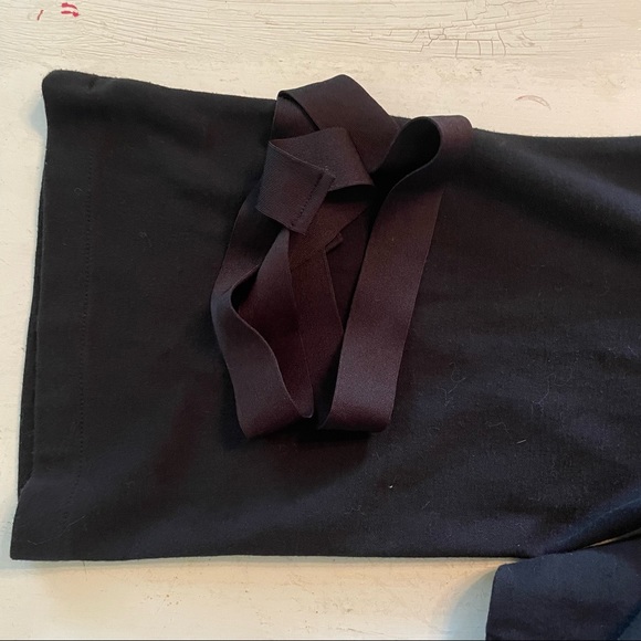 J CREW Black Tie Sleeve Relaxed Boxy Fit Sweatshirt Size Large - Picture 4 of 6